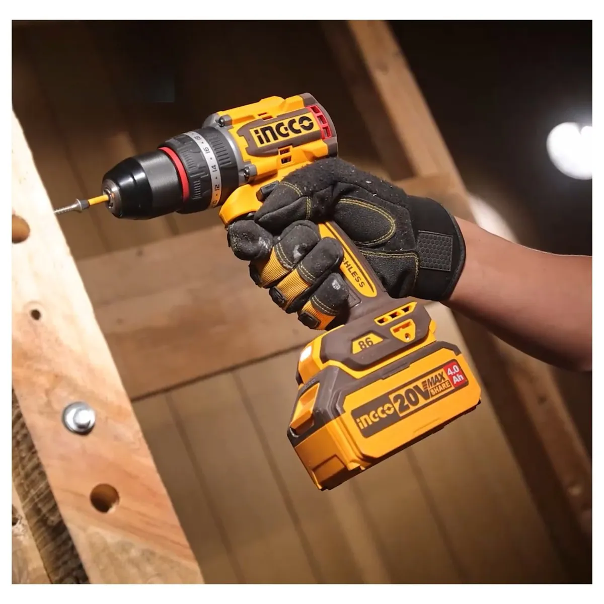 INGCO TOOLS - Taladro percutor 86 nm incluye baterias y cargador Ingco