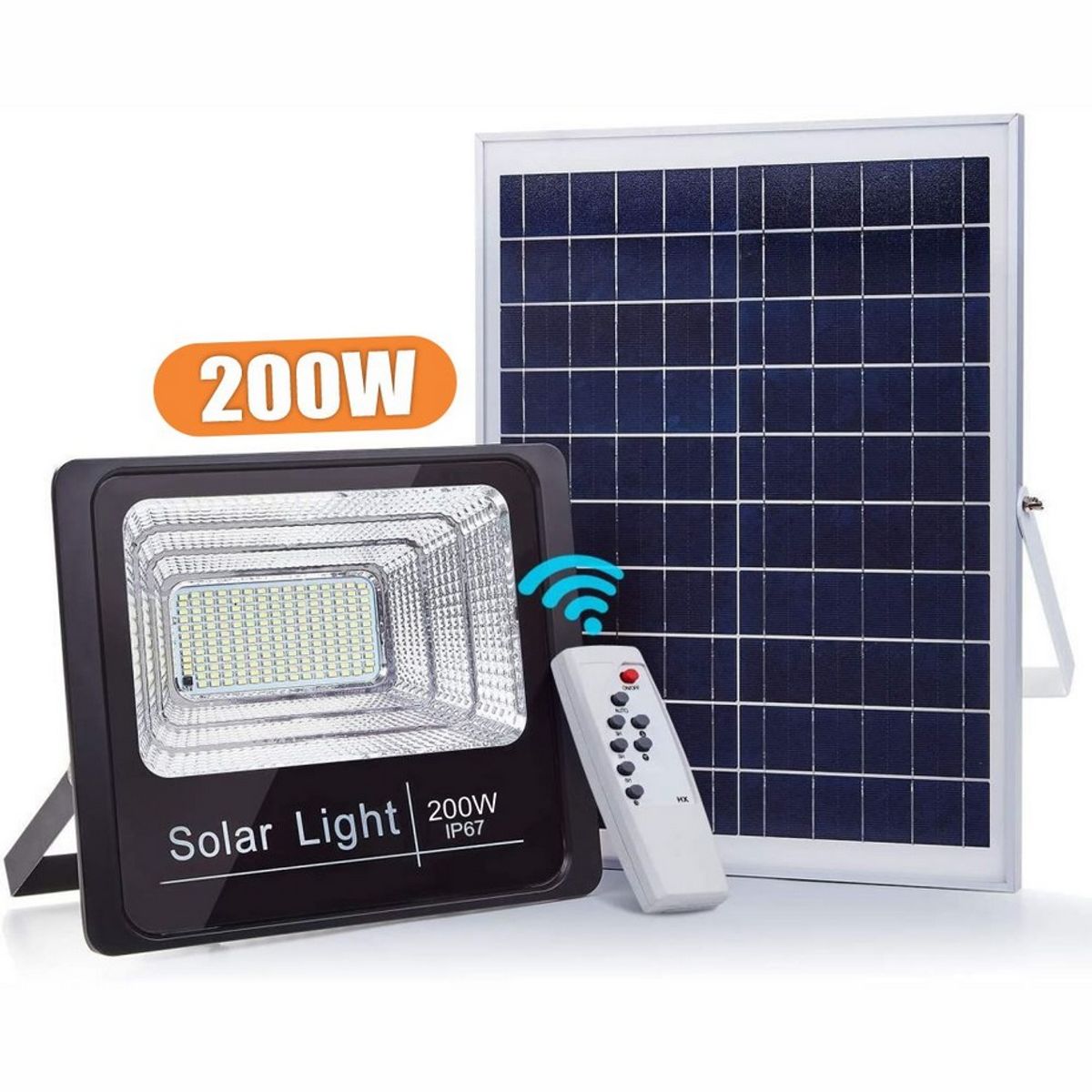 SEISA - Lampara Luz Solar Led 200W - Con Sensor de luz y Autoencendido