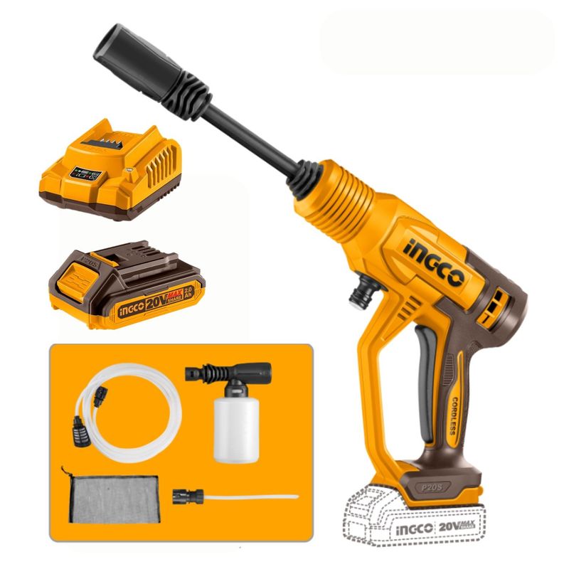 INGCO TOOLS - Hidrolavadora Inalambrica Incluye Bateria y Cargador Ingco