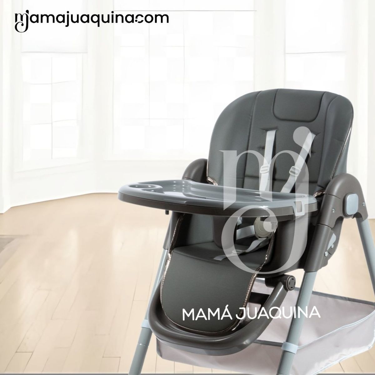 BABY - Silla de Comer Plegable «ALAI» Gray