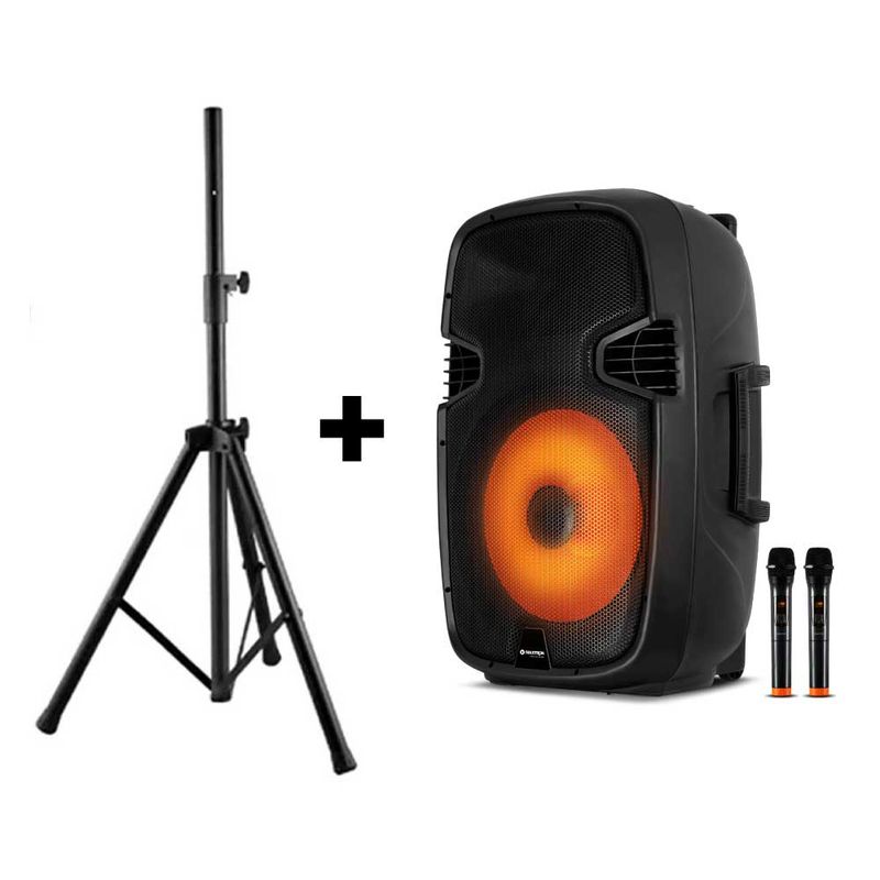 MAXTRON - Combo Parlante Maxtron Merkury Ultra 15 - MX 1515v + Soporte SPS502M