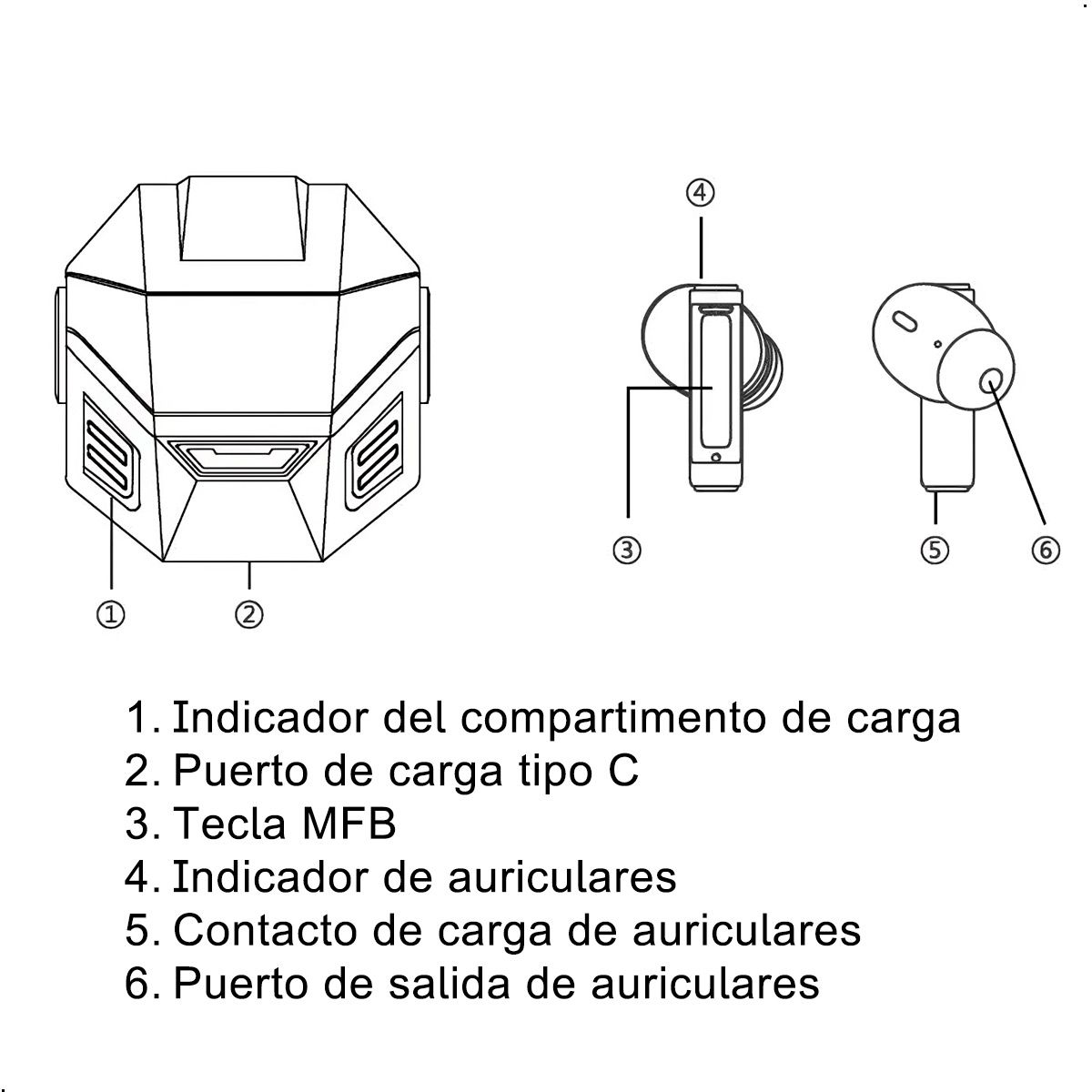TRANSFORMERS - Transformers Tf-t36 Auriculares Inalámbricos Bluetooth 5.4