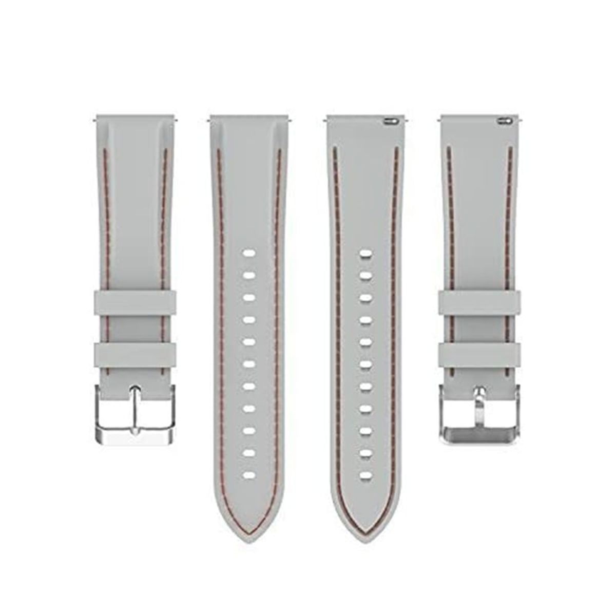 GENERICO - CORREA SILICONA COSIDA PARA SMARTWATCH 22MM AZUL