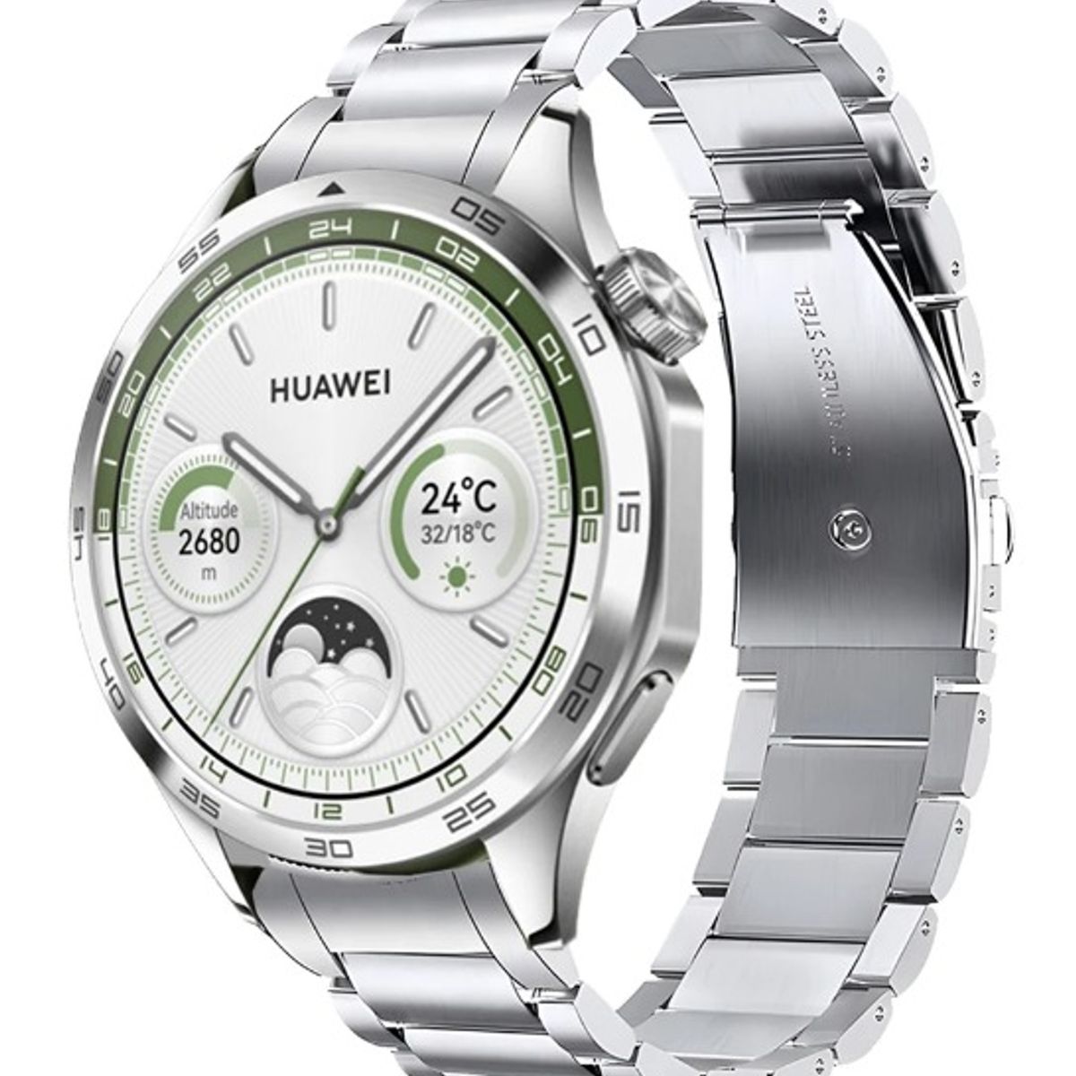 GENERICO - CORREA DE ESLABONES ACERO INOX PARA SMARTWATCH 22MM PLATA