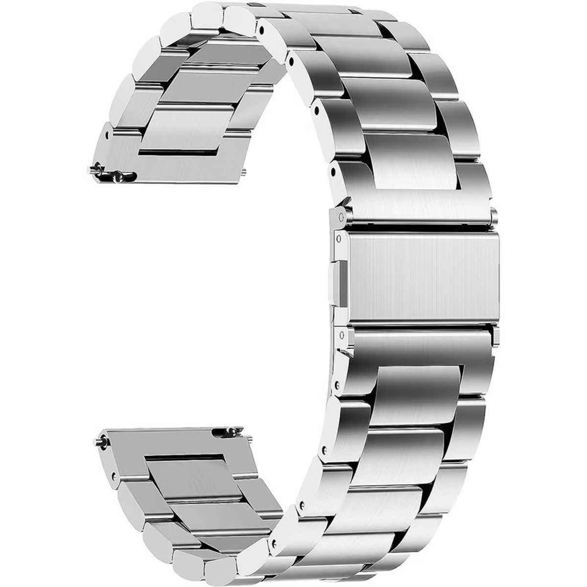 GENERICO - CORREA DE ESLABONES ACERO INOX PARA SMARTWATCH 22MM PLATA