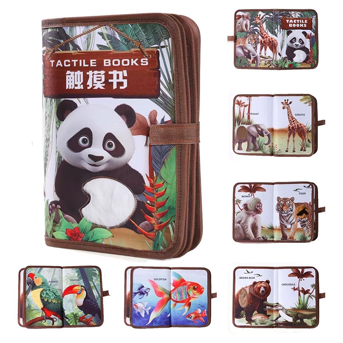 GENERICO - Juguete Libro de Estimulación Textura Sensorial Selva