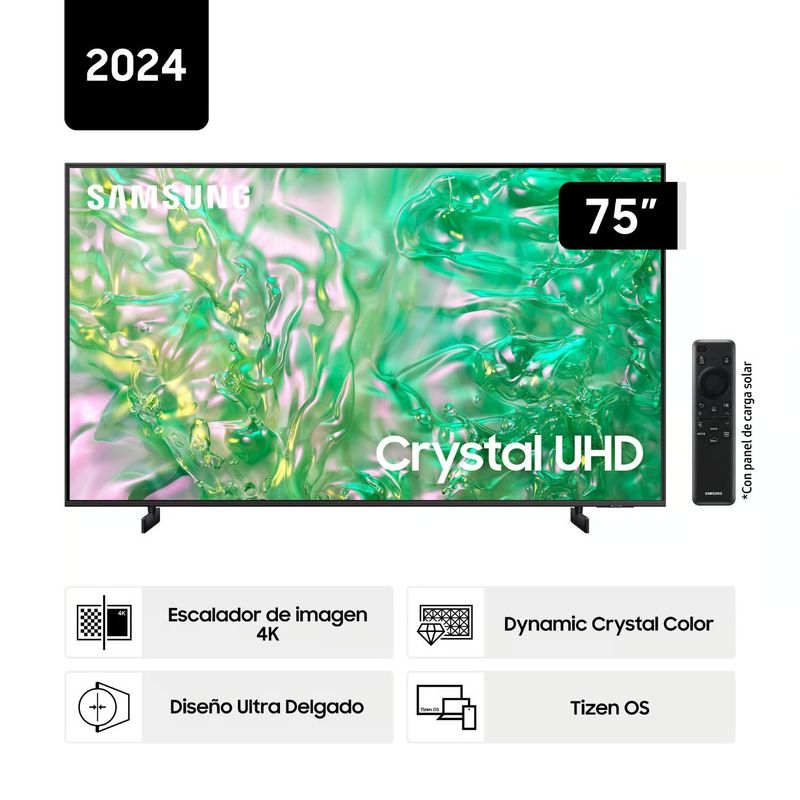 SAMSUNG - Televisor 75 Crystal Uhd DU8000 4k Tizen Os Smart Tv (2024)