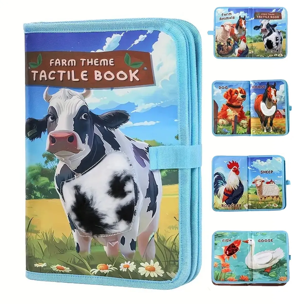 GENERICO - Libro de Estimulación Textura Sensorial Animales de Granja