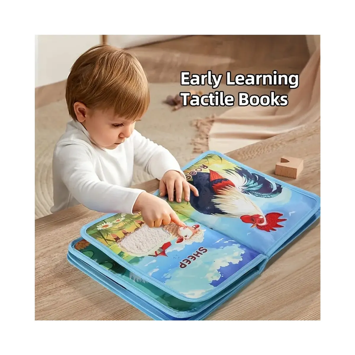 GENERICO - Libro de Estimulación Textura Sensorial Animales de Granja