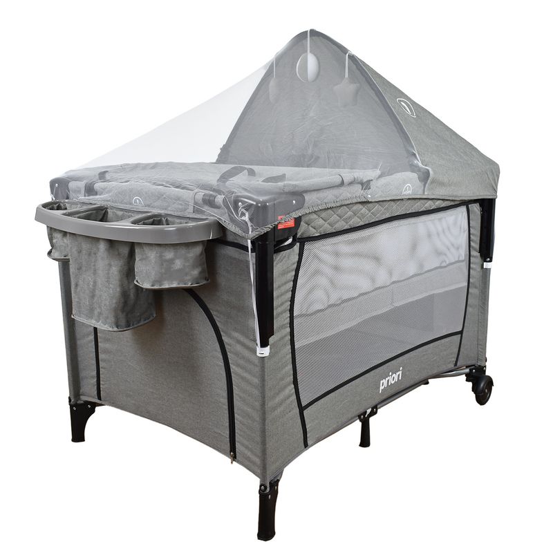 PRIORI - Cuna Corral Bebé Tipo Colecho Priori Pro-Max Gris