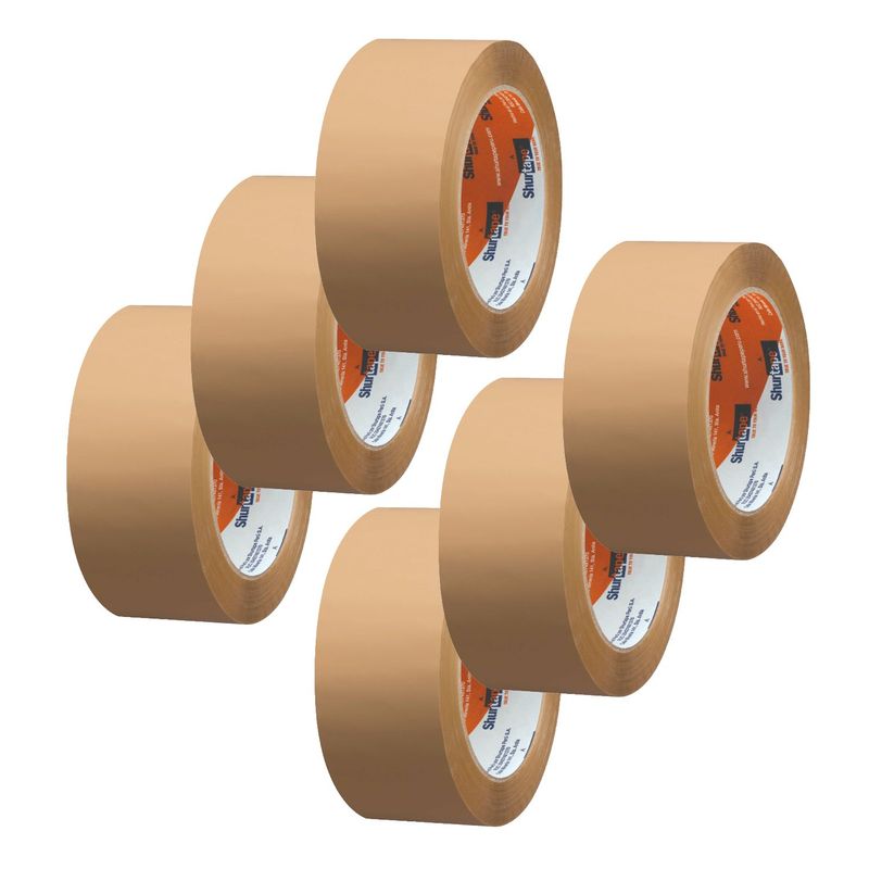 SHURTAPE - Cinta de Embalaje Beige 48MM x 100M Pack x6