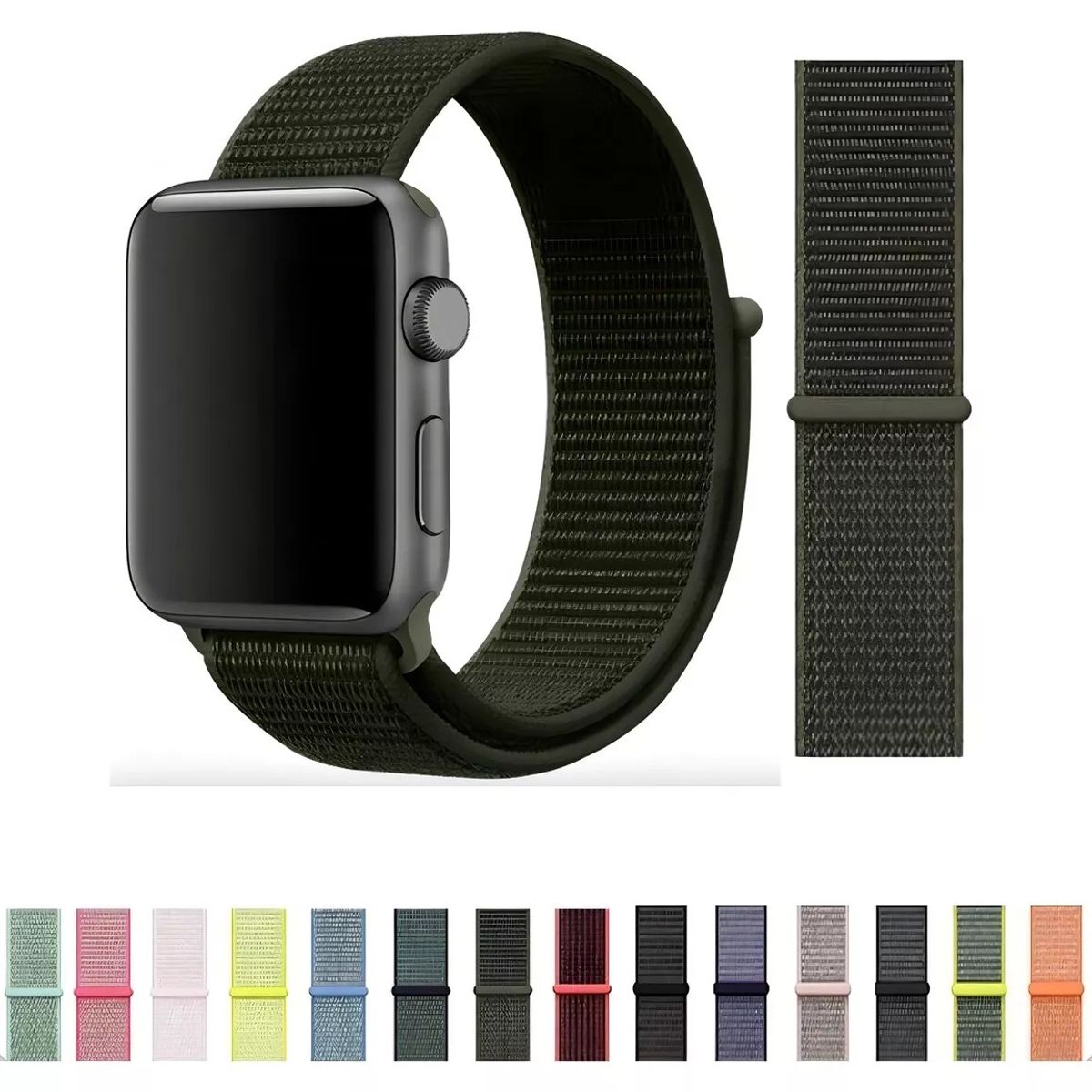 GENERICO - CORREA NYLON PARA SMARTWATCH 22MM NARANJA