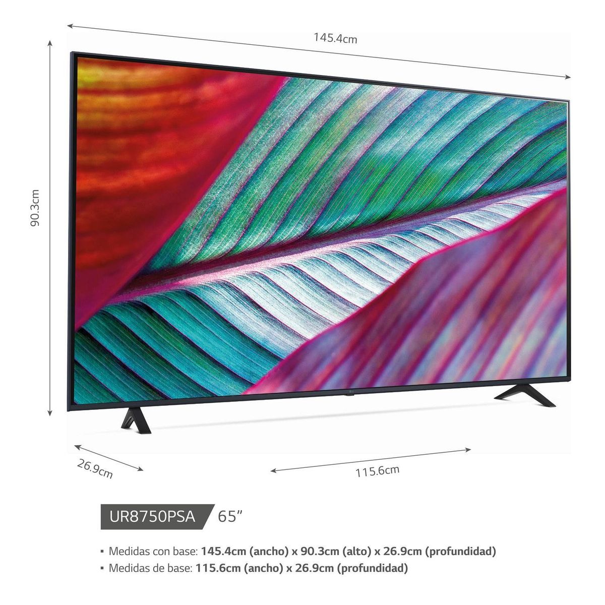 LG - Televisor 65 LG UHD 4K ThinQ AI 65UR8750PSA 2023