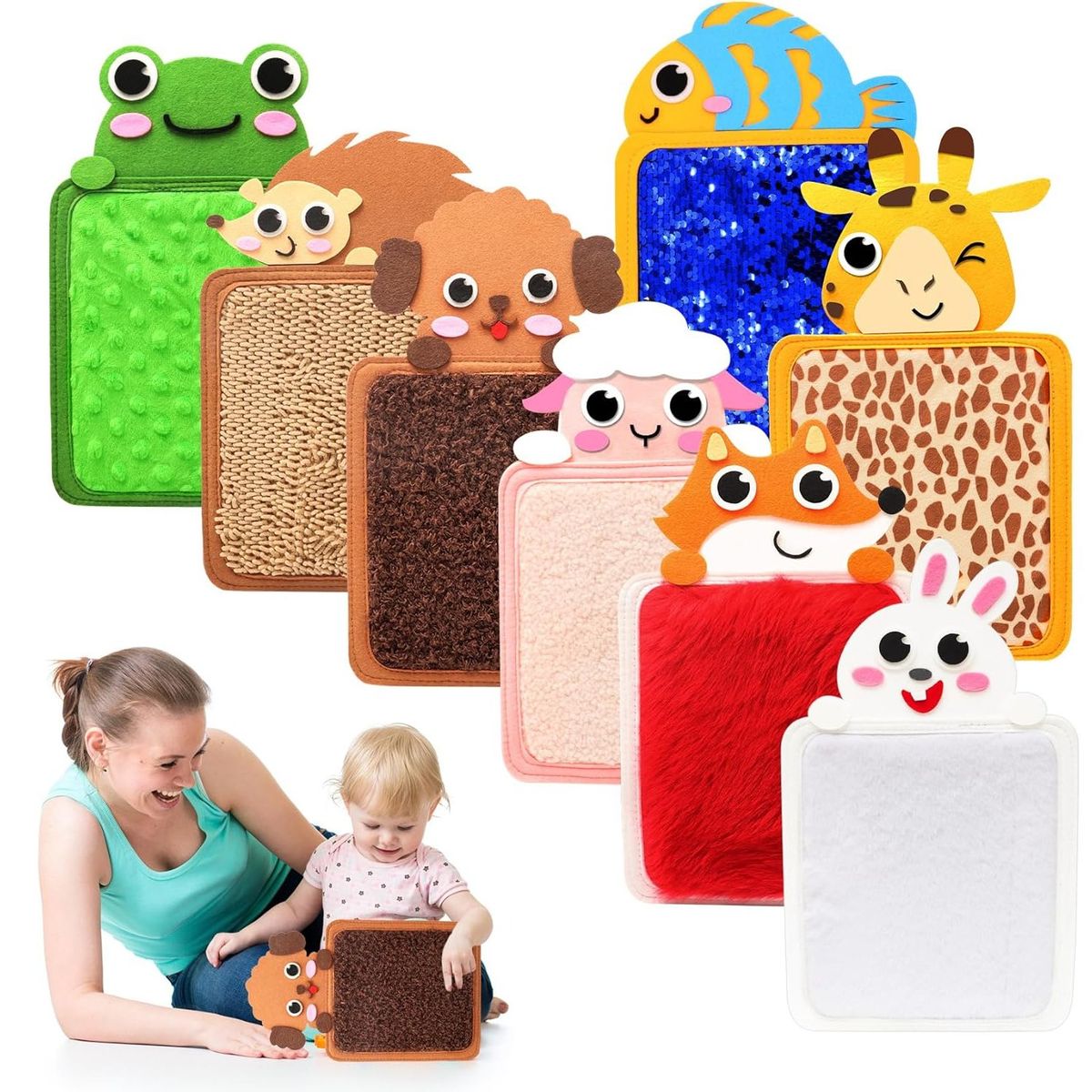 GENERICO - Juguete Set de Tarjetas Sensoriales con Textura MV2002