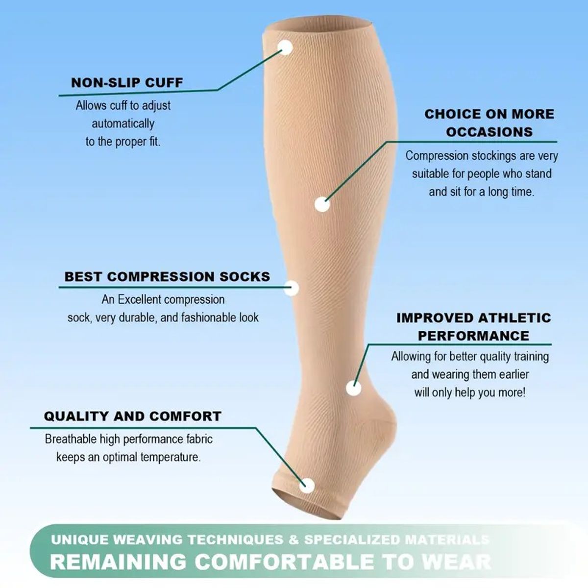 GENERICO - Medias Para Varices Medias De Compresión Para Venas Varicosas