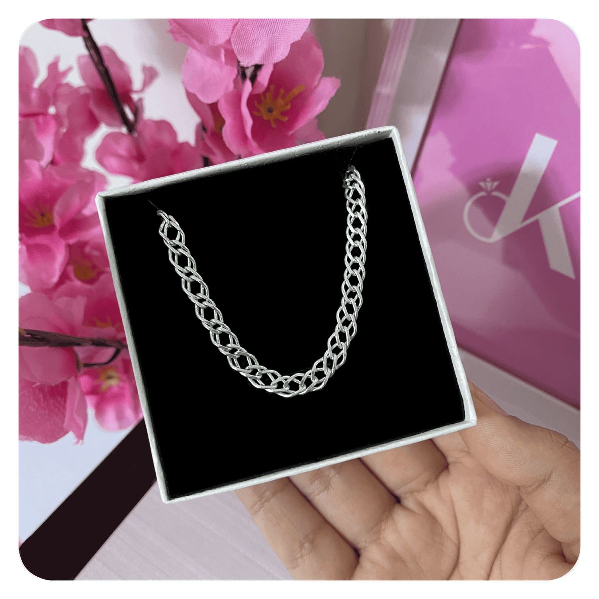 GENERICO - Cadena Unisex Malla Clásica Regalo Joya Plata Italiana 925