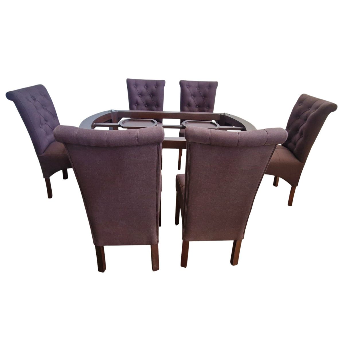 GENERICO - Juego de comedor 6 sillas Imperial Marrón