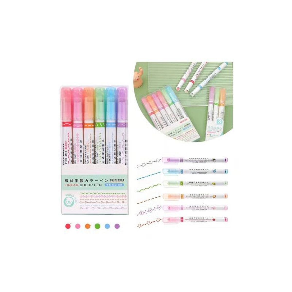 GENERICO - Plumones Tipo Rodillo Decorativos Mágicos