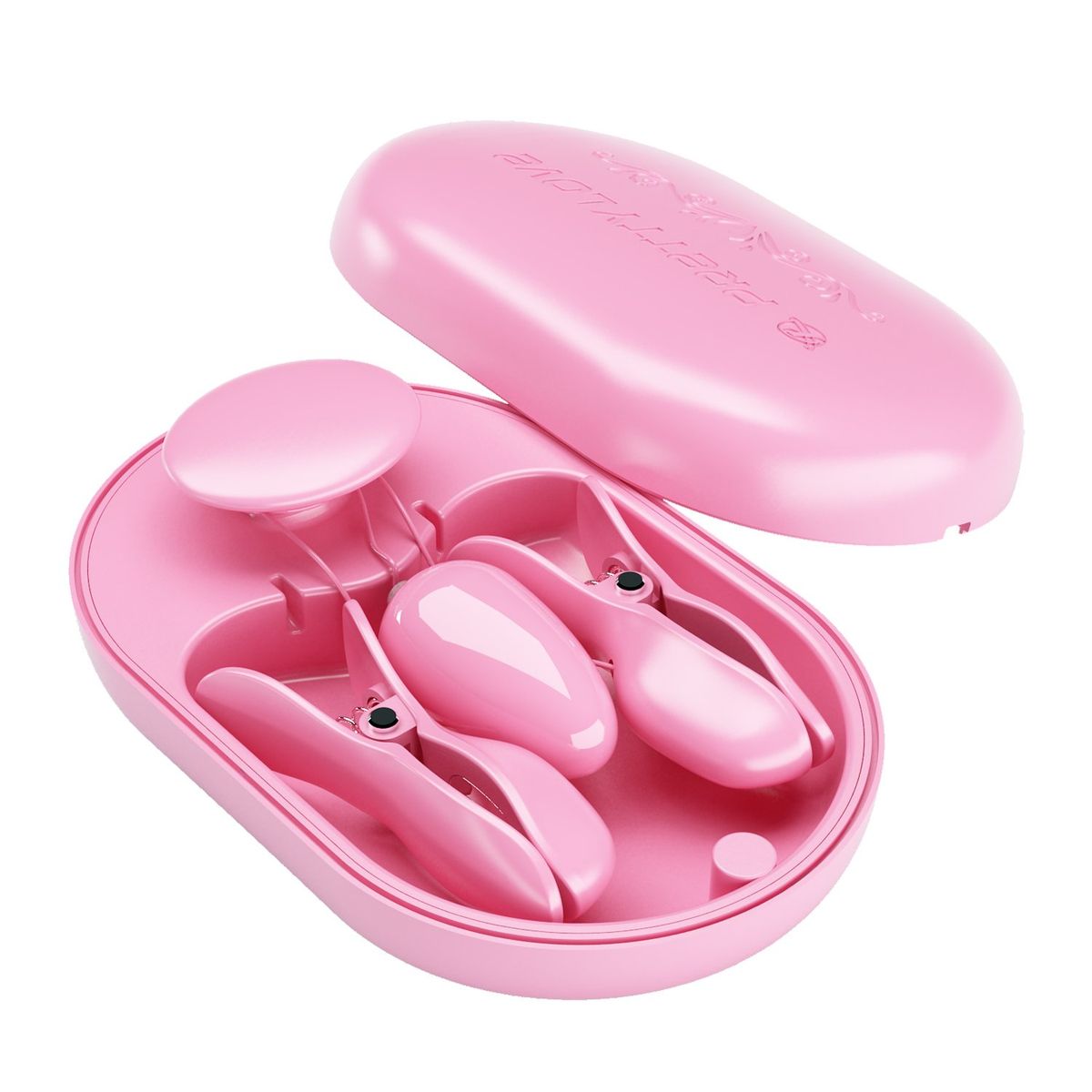 PRETTY LOVE - Vibrador Estimulador Pezones Pinzas Electroestimulación Nipple Clip