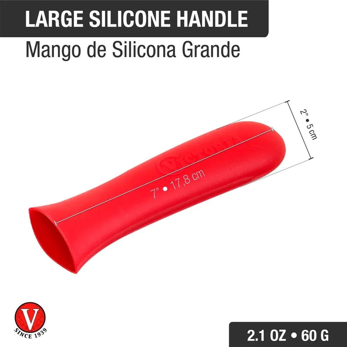 VICTORIA - MANGO DE SILICONA ROJO GRANDE VICTORIA