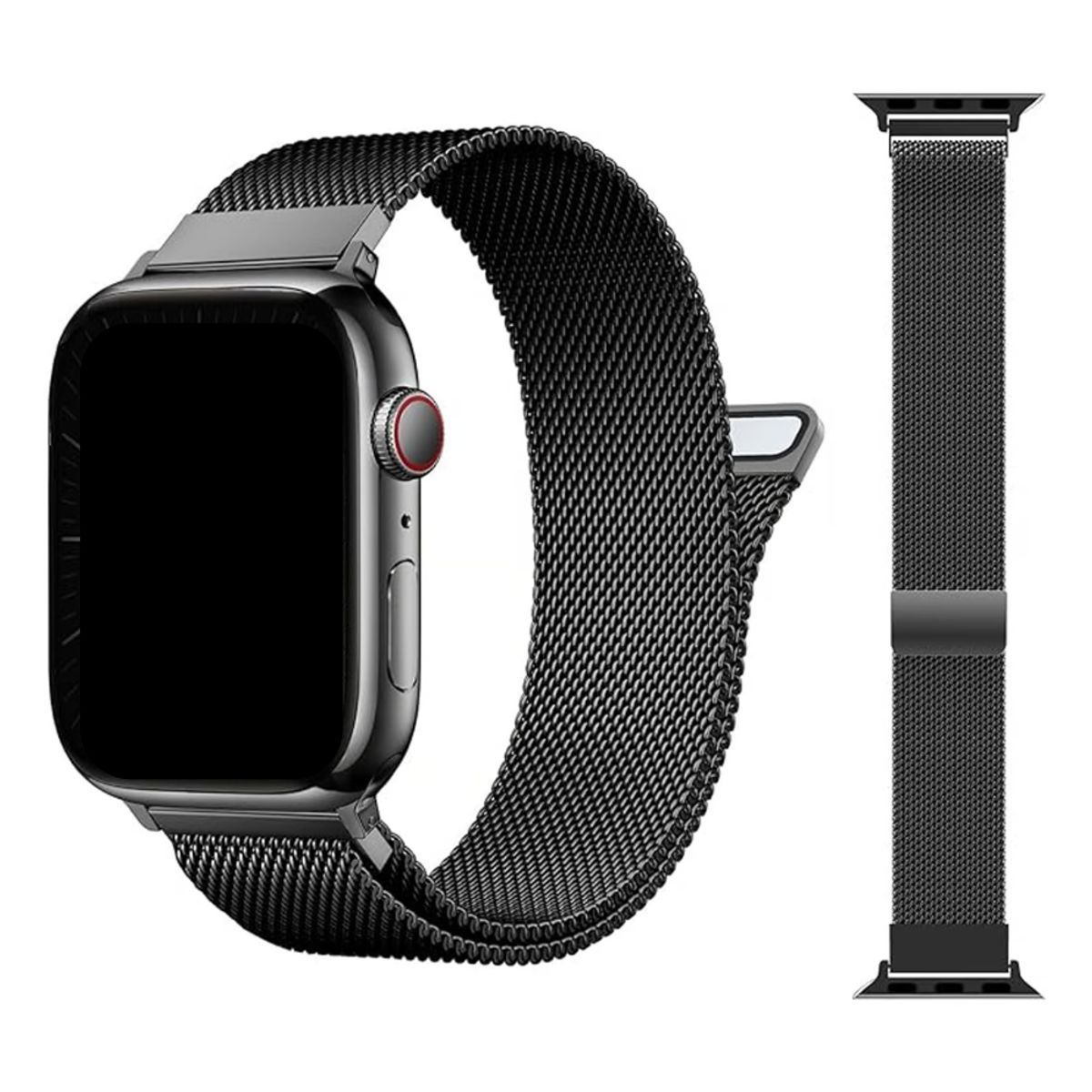 GENERICO - Correa para Apple Watch 42MM 44MM 45MM 49MM Imantada NEGRO
