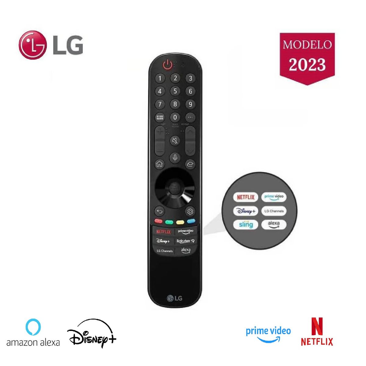 LG - Control Magic LG MR23GN Con Botón Alexa Y LG Channels Modelo 2023