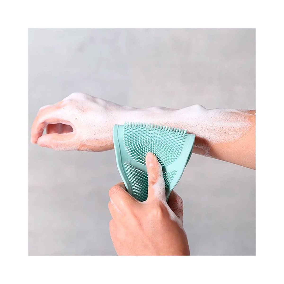 GENERICO - Cepillo Banda de Silicona para Ducha Baño Lila