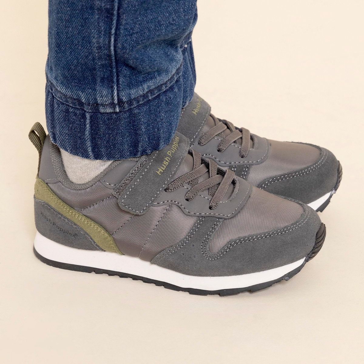 HUSH PUPPIES - Zapatilla Hush Puppies Niño Janet-K Vl Gris HUSH PUPPIES