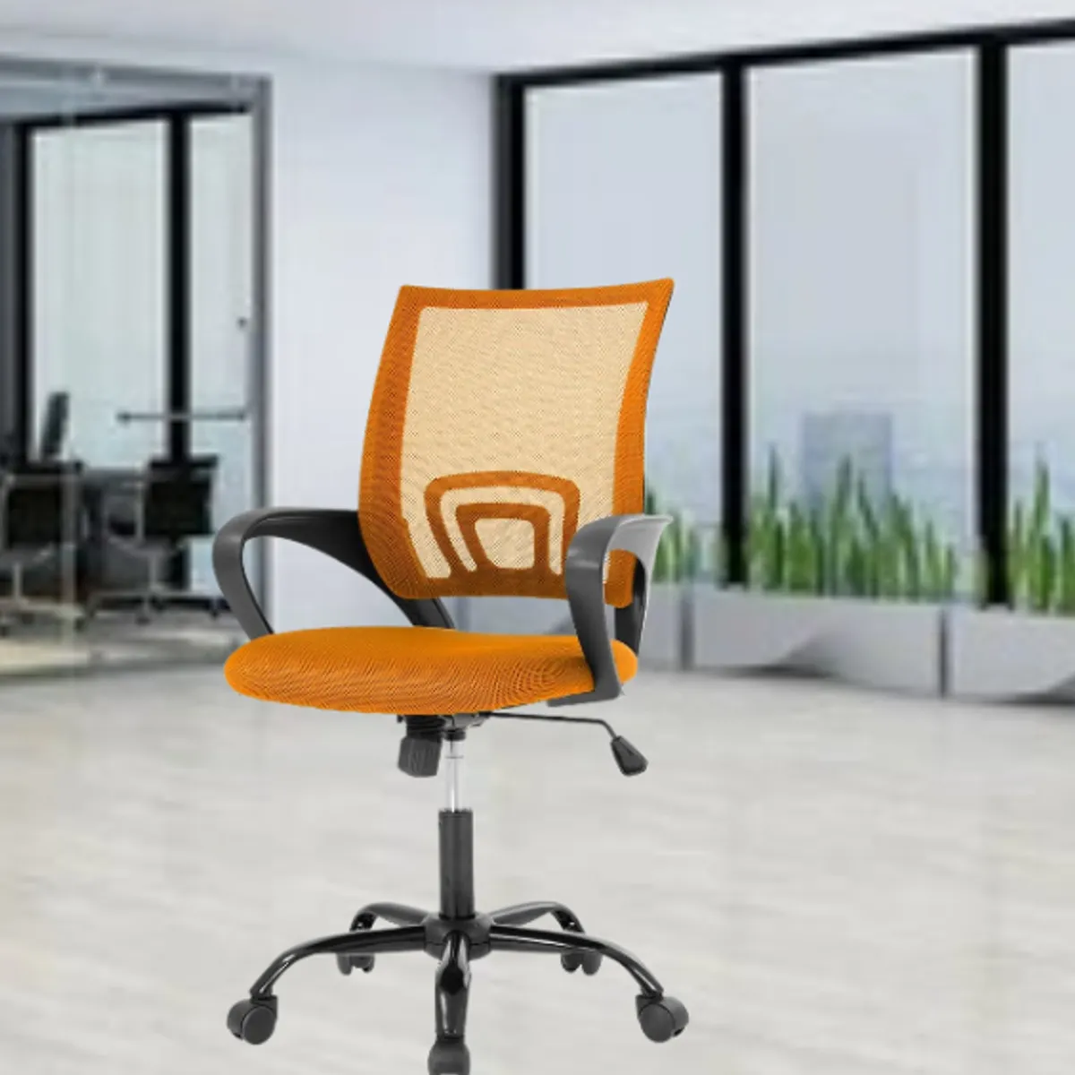 GENERICO - SILLA OFICINA ESCRITORIO GIRATORIO ERGONÓMICA GERENCIAL NARANJA