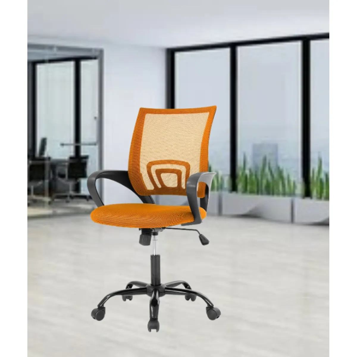 GENERICO - SILLA OFICINA ESCRITORIO GIRATORIO ERGONÓMICA GERENCIAL NARANJA