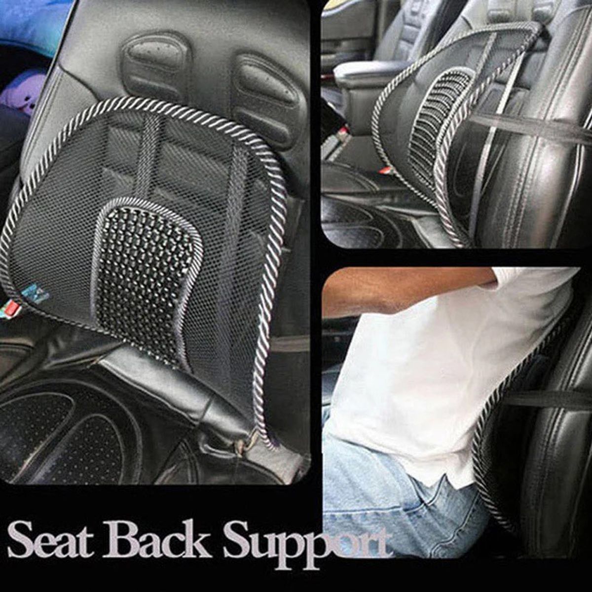 GENERICO - Respaldar Lumbar Ergonómico Silla Dolor De Espalda Auto