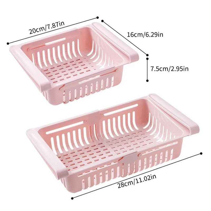 GENERICO - Canasta Organizadora Para Refrigeradora Pack x3