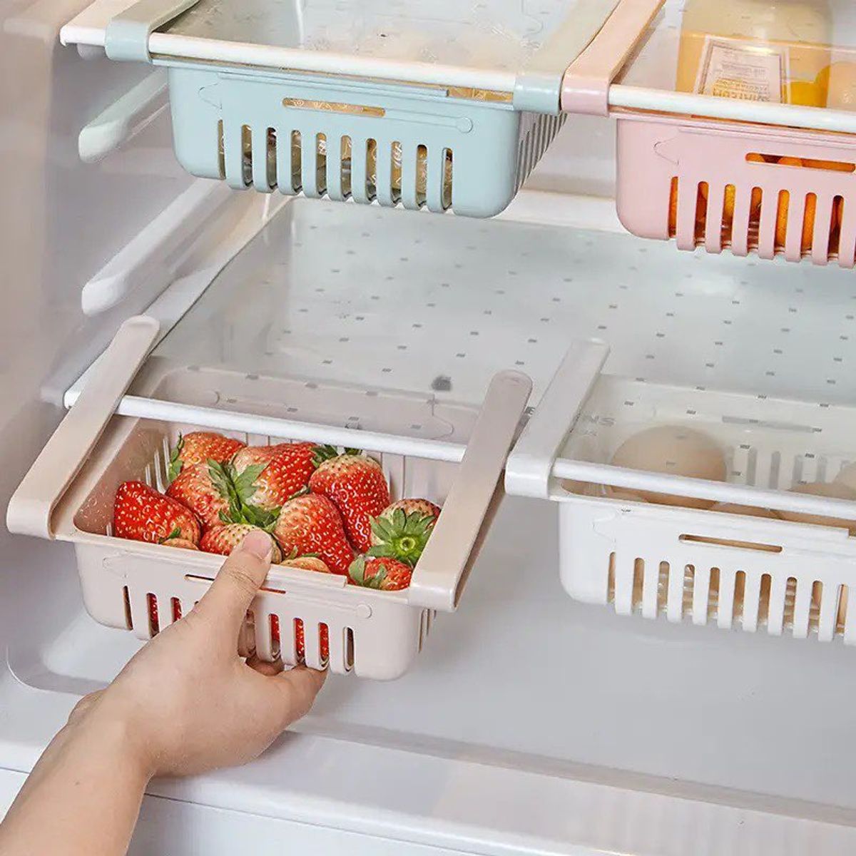GENERICO - Canasta Organizadora Para Refrigeradora Pack x3