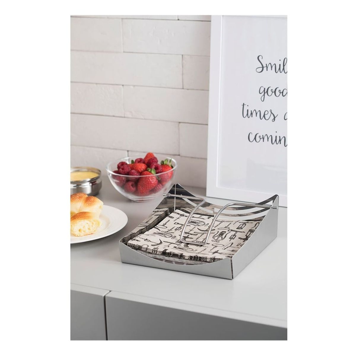 TRAMONTINA - SERVILLETERO TRAMONTINA DE ACERO INOXIDABLE