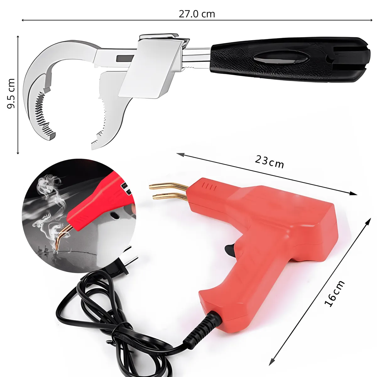 ROSH - Llave de Gasfitería + Soldador de Plástico Multifunción