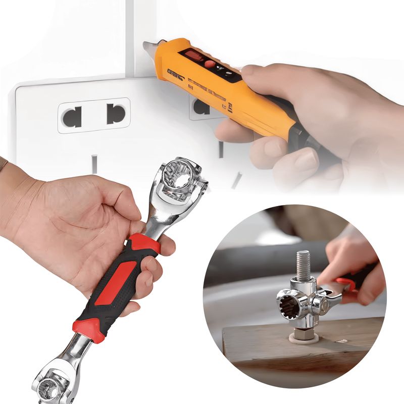 ROSH - Medidor de Voltaje + Llave 48 en 1 Multiuso Premium