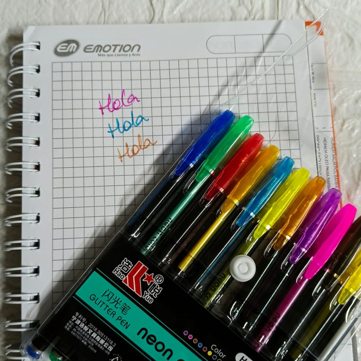 GENERICO - SET DE LAPICEROS ESCARCHADO X 12 UND