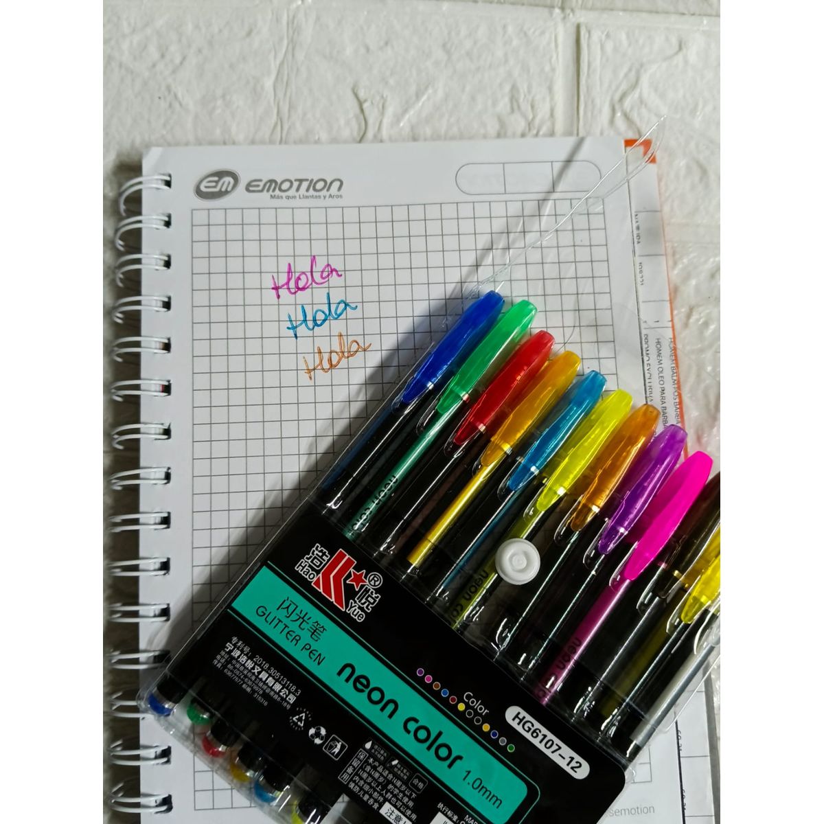 GENERICO - SET DE LAPICEROS ESCARCHADO X 12 UND