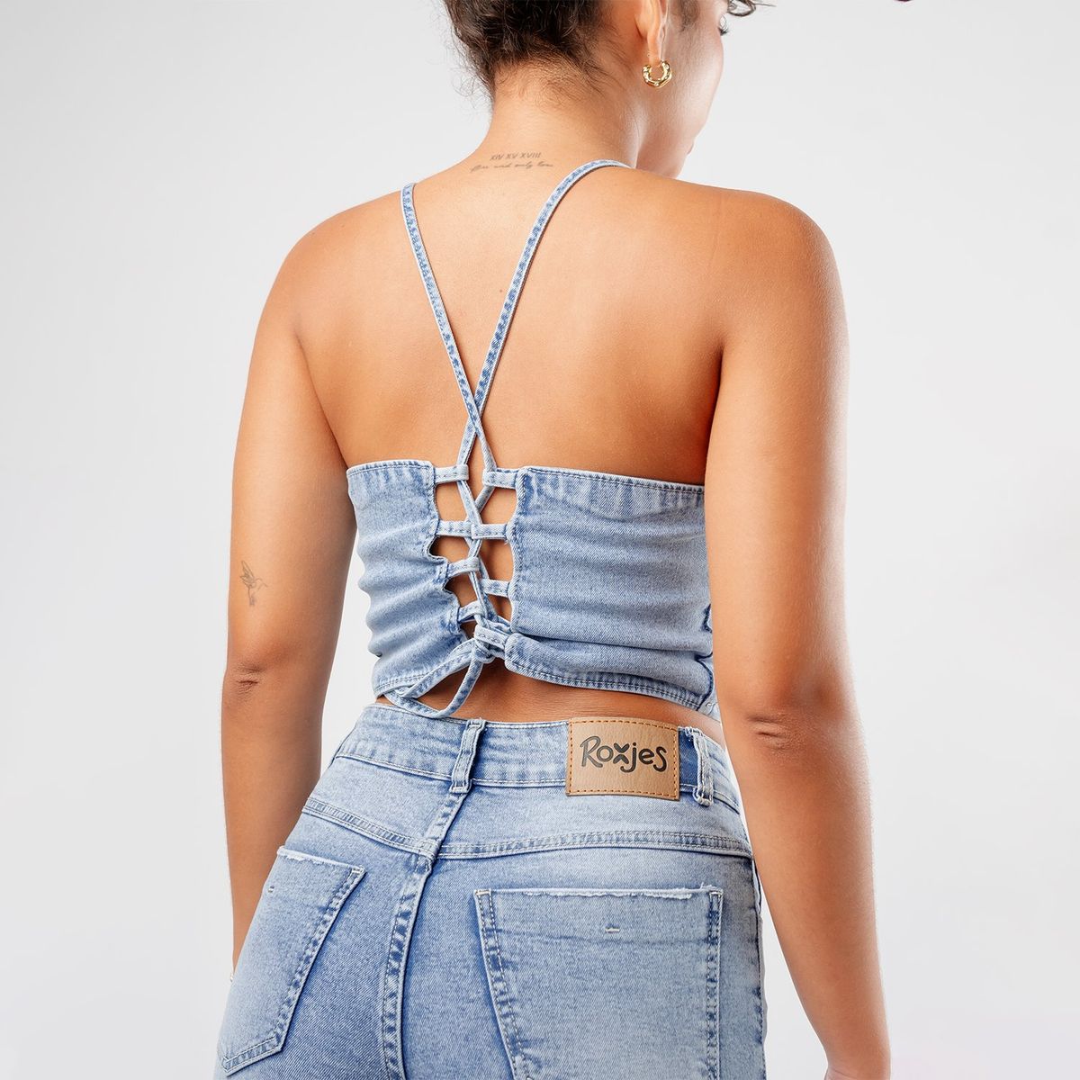 ROXJES JEANS - Top Tirantes Sin Manga Lea Denim Mujer