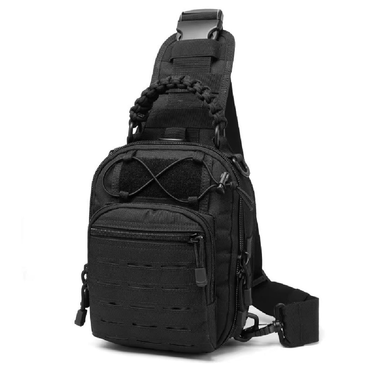 GENERICO - Morral Táctico de Alta Calidad Reforzado - Color Negro