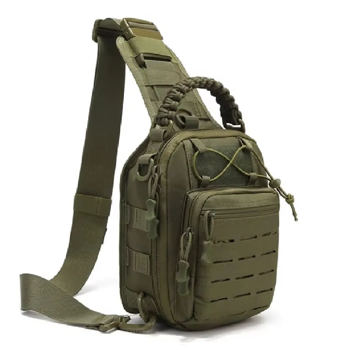 GENERICO - Morral Táctico de Alta Calidad Reforzado - Color Verde