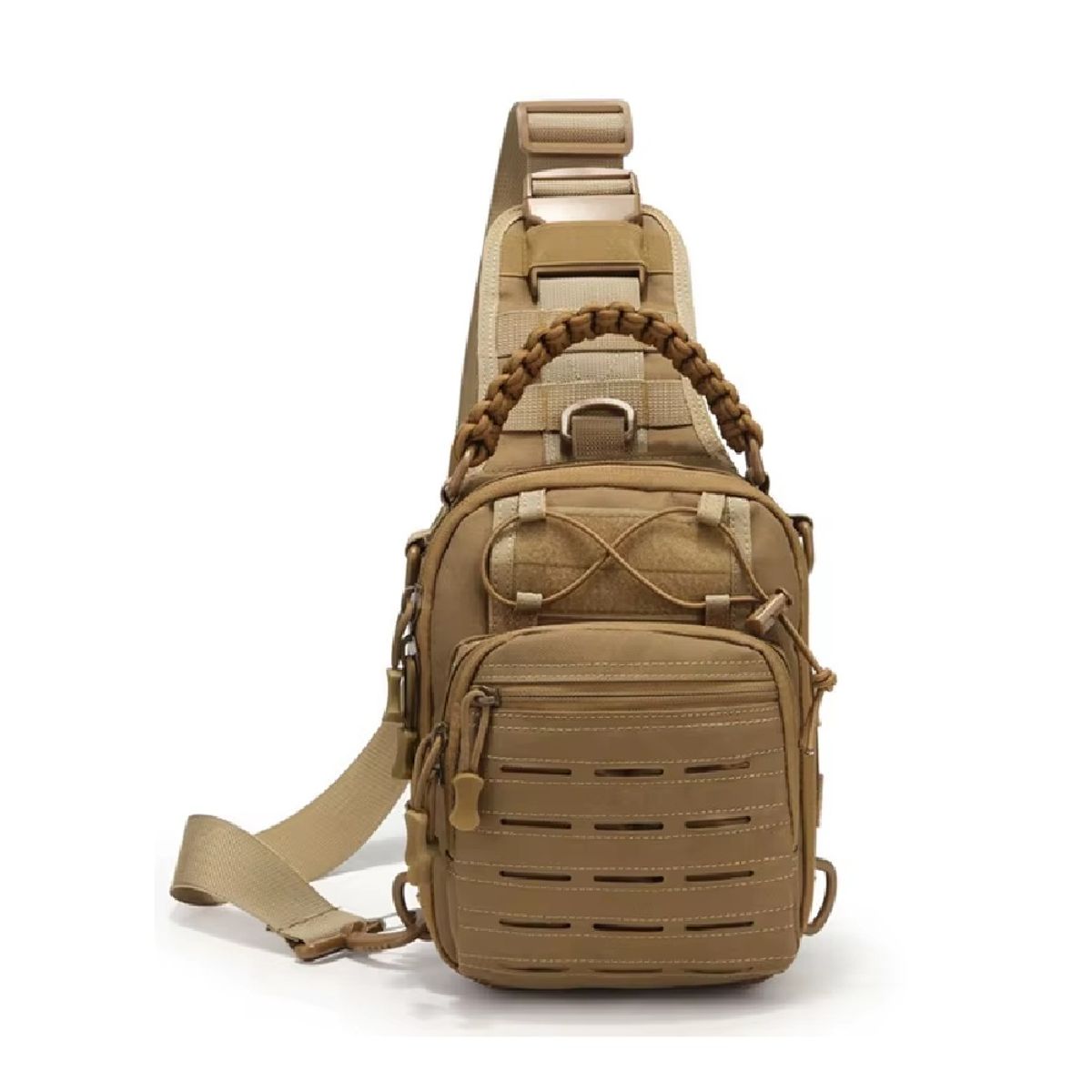 GENERICO - Morral Táctico de Alta Calidad Reforzado - Color Khaki