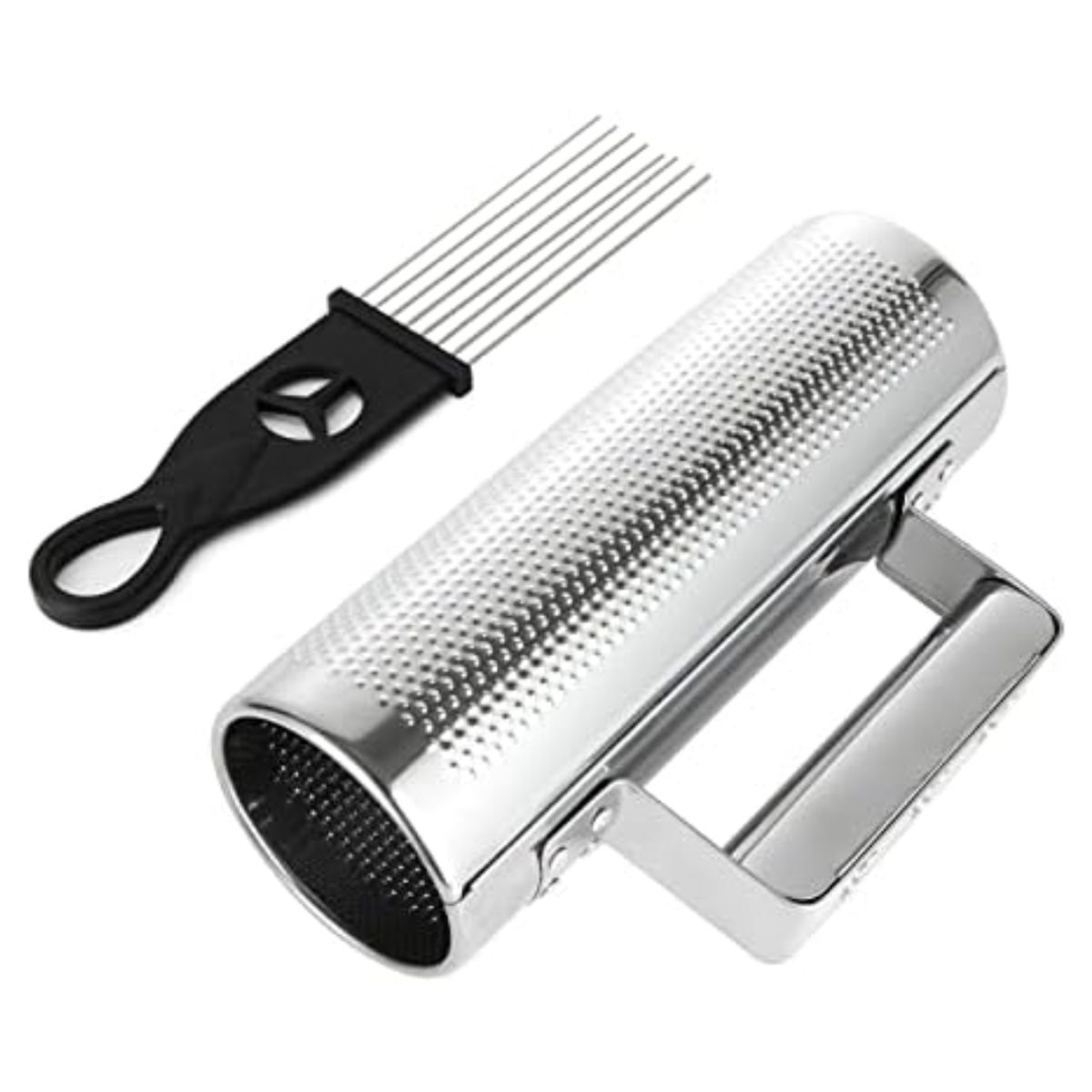 GENERICO - Güiro de Metal Acero Inoxidable - 10x3 Pulgadas