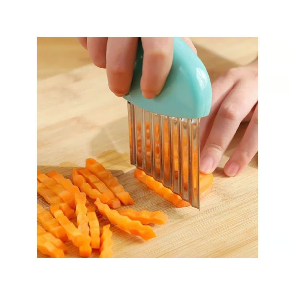 GENERICO - Cuchillo Cortador para Papas Fritas Onduladas