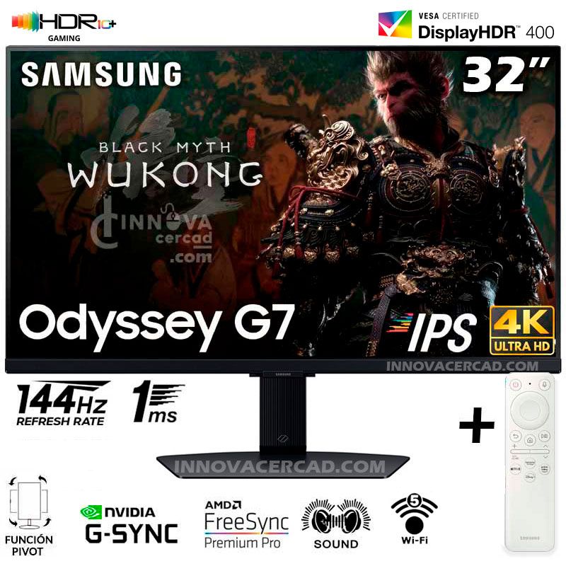 SAMSUNG - Monitor Samsung Odyssey G7 LS32DG700ELXPE 32 4K UHD FAST IPS 144Hz 1MS