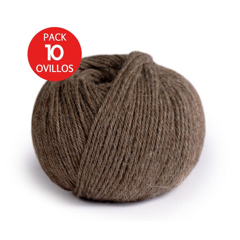 MICHELL - Lana 100% Baby Alpaca Indiecita DK  Pack x10 Ovillos  Café 211