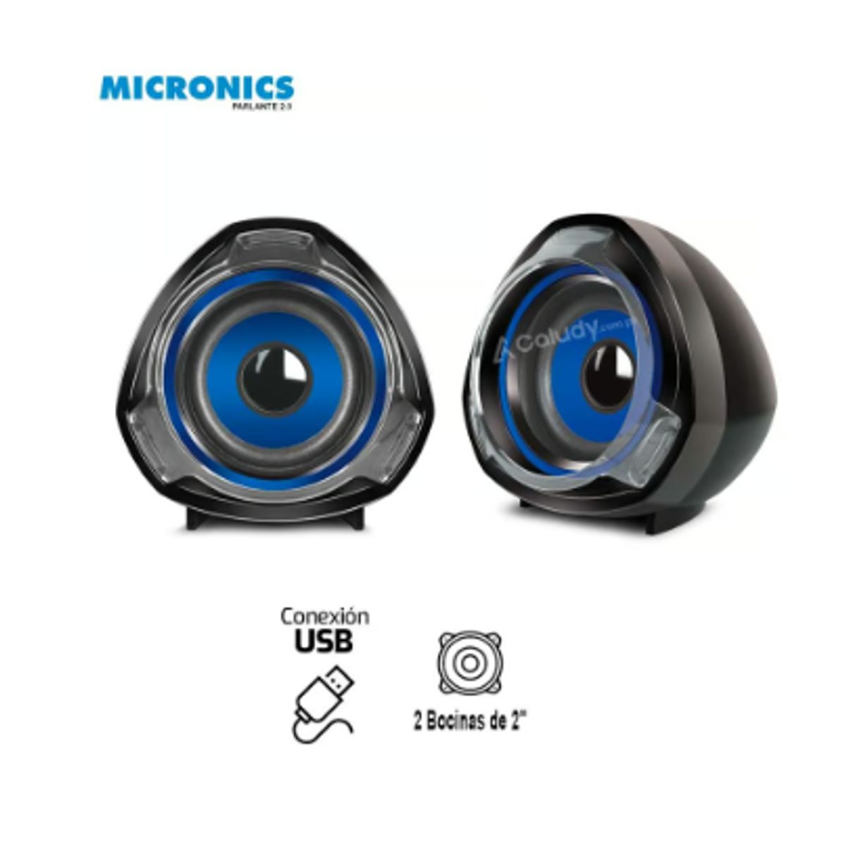 MICRONICS - Parlante RHAPSODY MIC S315b 2.0 USB 2.5  RMS:12W MICRONICS
