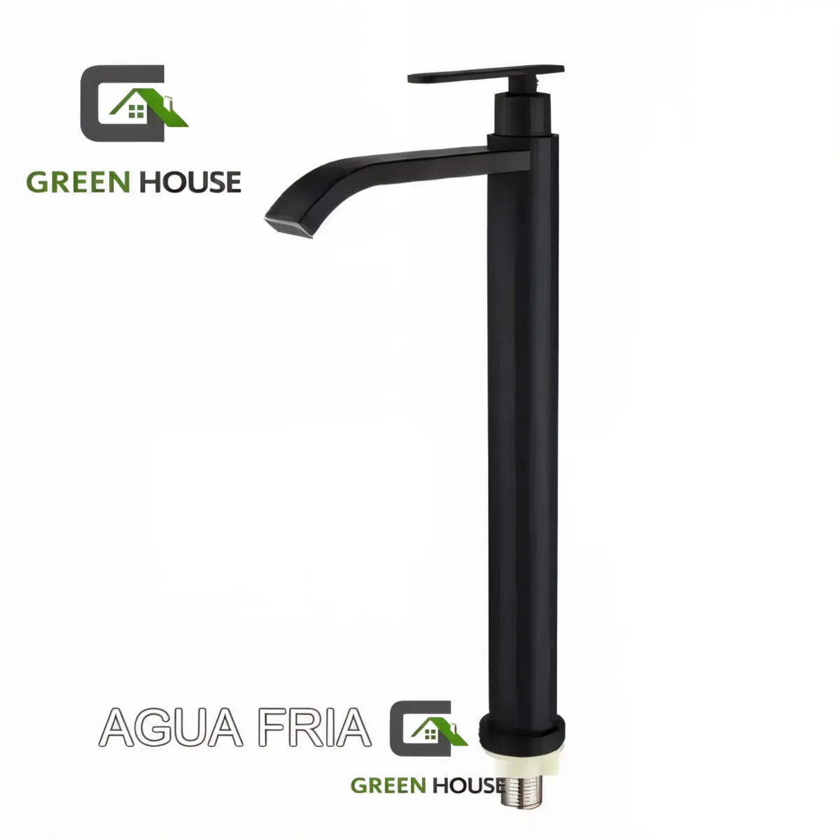 GENERICO - GRIFERIA  ACERO DE LAVATORIO 30CM NEGRO MATE AGUA FRIA