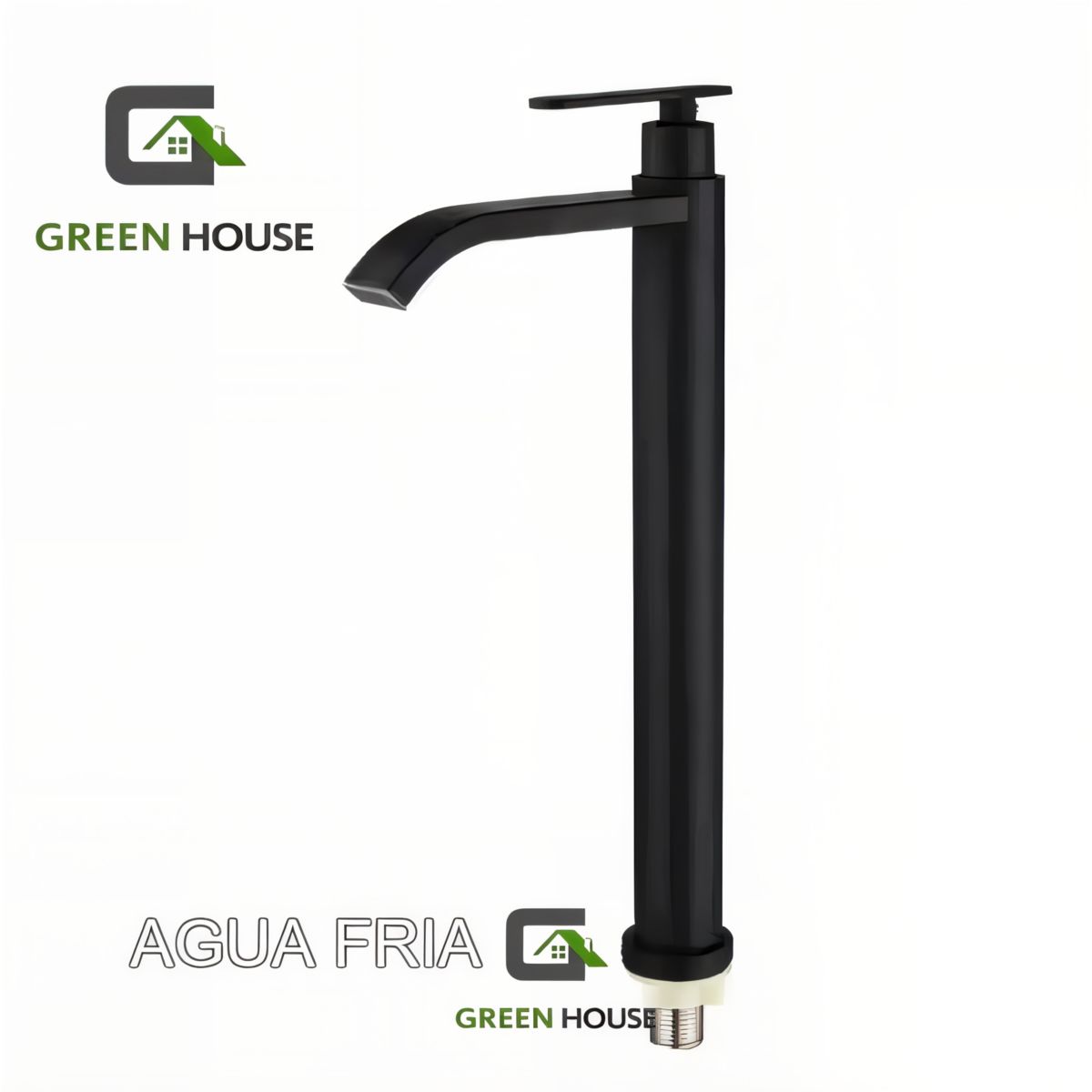 GENERICO - GRIFERIA  ACERO DE LAVATORIO 30CM NEGRO MATE AGUA FRIA