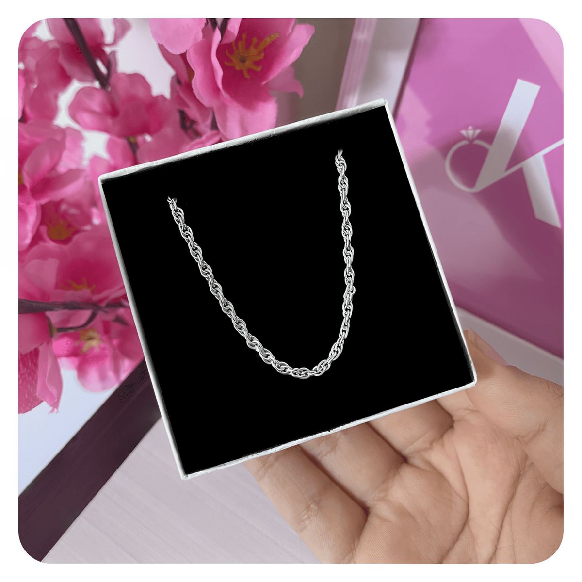 GENERICO - Cadena Mujer Collar Eslabones Regalo Novia Joya Plata 925